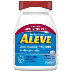 Aleve Caplets Soft Grip Arthritis Cap Naproxen Sodium Pain Reliever, 270 Count