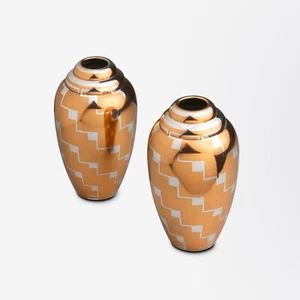 Pair of Luc Lanel for Christofle 'Dinanderie' Vases - Picture 1 of 5