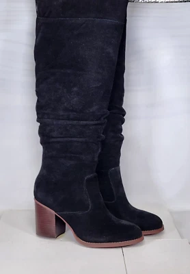 Size 10 - Crown Vintage Gio Over The Knee - Black Suede - Image 1 of 4