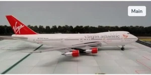 Virgin Atlantic B747-100 G-VMIA 1/400 de BIG BIRD con pegatina. TOTALMENTE NUEVO  - Imagen 1 de 2