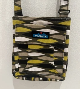 Kavu Crossbody Bag Purse Adjustable Strap Compact Hipster Bag Cotton Canvas - Picture 1 of 10