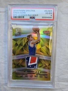 PSA 4 Steve Kerr 2018-19 Panini Spectra Epic Legends Tri Color Gold Prizm/10 - Imagen 1 de 3
