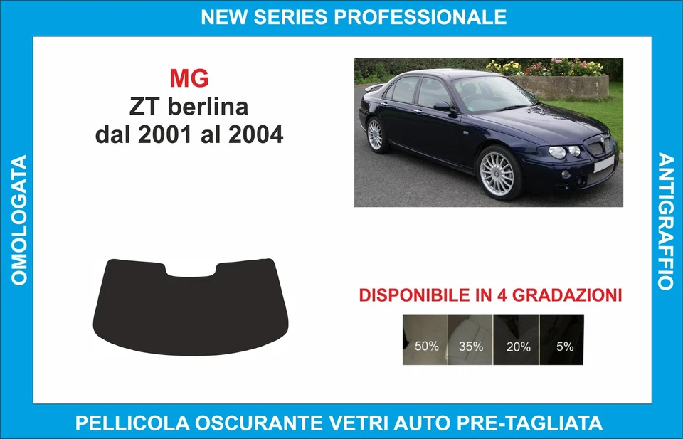 pellicole oscuranti vetri mg zt berlina dal 2001-2004 kit lunotto - Imagen 1 de 1
