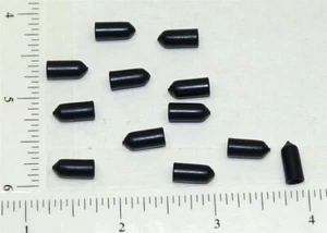 Dozen Tonka Black Rubber Crank/Handle Tip Replacement Toy Parts TKP-148B - Picture 1 of 1