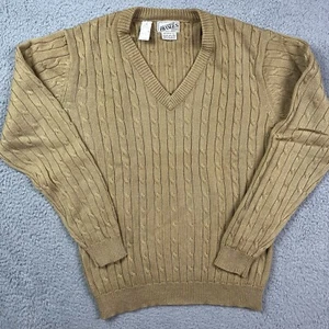 Vintage Pranges Men’s Store Sweater Chunky Cable Knit Sweatshirt Beige Acrylic - Picture 1 of 6