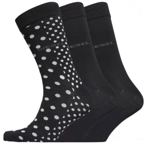 Diesel 3 Pack Branded Socks Black Spotted Size Uk 2.5 - 5 new - Picture 1 of 6