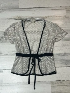 Top vintage de encaje Forever XXI talla S negro crema estilo chaleco Forever 21 - Imagen 1 de 5