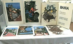 Emanoel Araujo ~ Bahia Portfolio of 7 Linocuts Edition # 98/400 - Bild 1 von 12