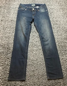 Paris Blues Jeans Women's 9 Blue Denim Straight Embroidered Medium Wash Stretch - Picture 1 of 8