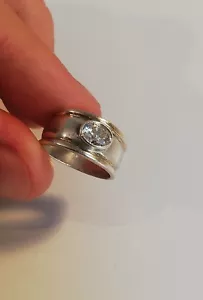 Bague femme en argent massif et zirconium - Bild 1 von 9