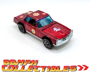 GREAT 1969 Hot Wheels REDLINE MERCEDES BENZ 280SL Red & Dark Interiors HK Base - Picture 1 of 8