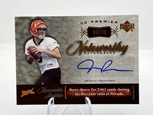 2007 UD Premier Noteworthy Auto Bronze /75 Jeff Rowe #N-JR Rookie Auto RC - Picture 1 of 2