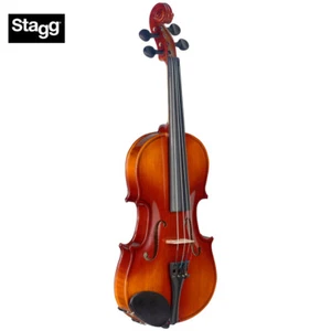 Stagg VN-4/4-L Spruce Top 4/4 Size Deluxe Violin Ensemble with Case, Bow & Rosin - Picture 1 of 2