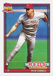 1991 - Topps -- ROB DIBBLE -- Card # 662 -- Cincinnati Reds --- Baseball Card - Picture 1 of 2