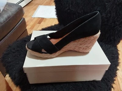 Nib Matisse Womens Shoes Rita Wedge Suede Black Platform 8 - Image 1 of 4