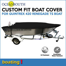Oceansouth Custom Fit Boat Cover for Quintrex 420 Renegade TS Open Boat