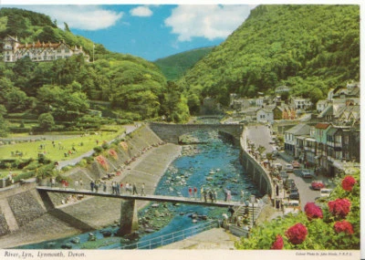 Devon Postcard -  River Lyn - Lynmouth - Ref 796A - Image 1 of 2