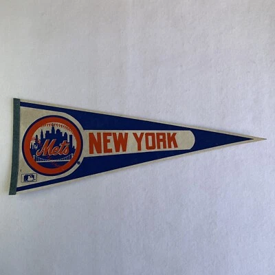Banderín vintage de los Mets de Nueva York MLB Foto 1 de 4