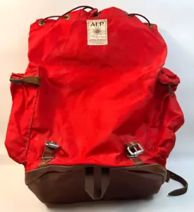 Vintage Alpine Designs Lederboden Sport Rucksack Camping Wandern groß, RAR - Bild 1 von 13