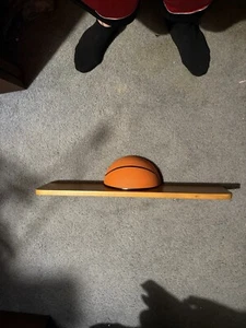 Wall Mont Basket Ball Shelf 2 1/2 Ft Long Wood Used Good Condition - Picture 1 of 6