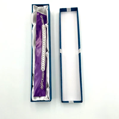 Pulseira Bali Legacy prata filigrana centopeia link nova na caixa 7,5 polegadas boho - Imagem 1 de 4