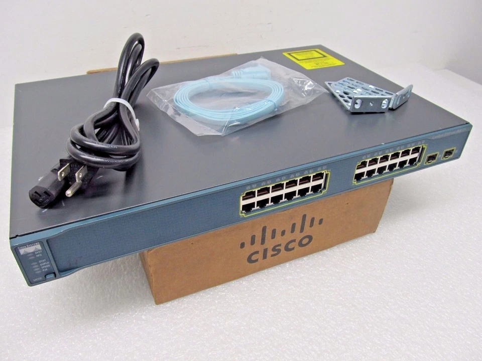 Cisco WS-C3560-24PS-S 24-Port 10/100Mb Layer 3 POE Switch 3560-24PS-E ipservices - Image 1 of 3