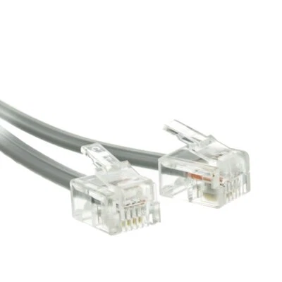RJ11 Plug Telephone Cable - Gray - Image 1 of 4