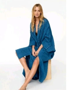 Free People Oversize blau Western Boho Bohemian Kaftan Festival Kleid ~ XS M3020 - Bild 1 von 20