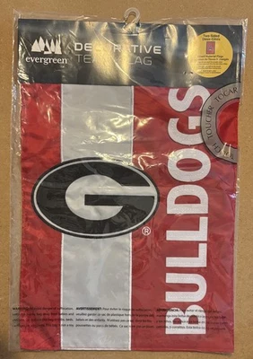 UNIVERSIDAD DE GEORGA APLIQUE DECORATIVO JARDÍN BANDERA 12.5" X 18" 2 LADOS NUEVO Foto 1 de 2