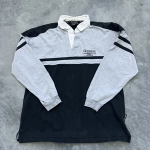 Vintage Guinness Rugby Distressed Long Sleeve Black/grey Size XL - Picture 1 of 9