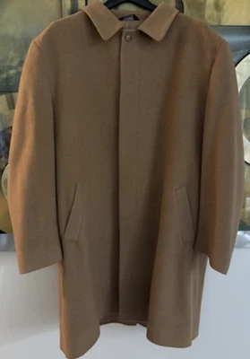 Jos A. Bank Men's Wool Beige Overcoat 52L - Image 1 of 4