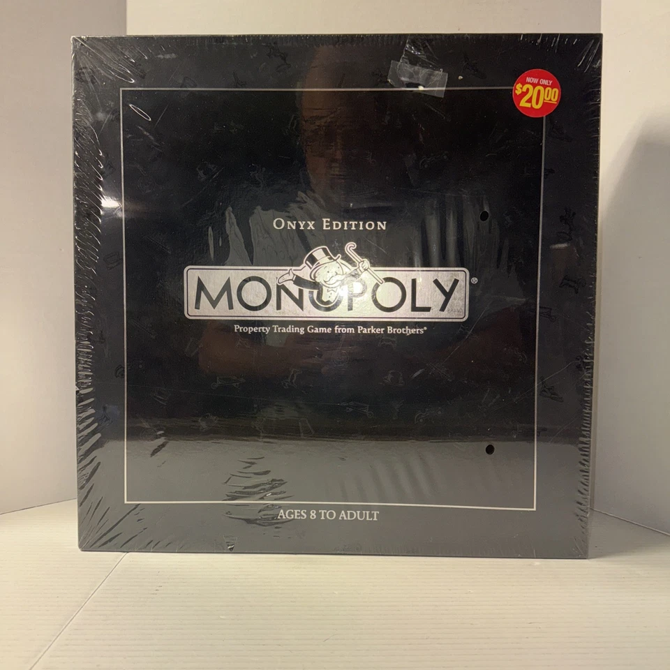 НОВАЯ Монополия ОНИКС ДЕРЕВЯННЫЙ ЧЕРНЫЙ И СЕРЕБРИСТЫЙ ЭЛЕГАНТНЫЙ ДЕРЕВЯННЫЙ Выпуск Игра Запечатанная Новая в коробке - Изображение 1 из 2