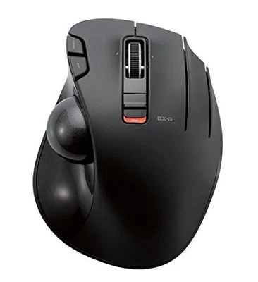 Elecom M-XT3DRBK Wireless Trackball Mouse 6-Button Smooth Tracking Function - Image 1 of 4
