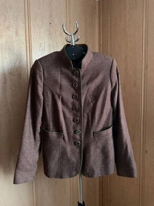 CHAQUETA BLAZER HABSBURG KLEIDER MANUFAKTUR ACOLCHADA LANA CACHEMIR MUJER TALLA US12 - Imagen 1 de 22
