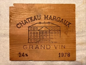 1 Rare Wine Wood Panel Chateau Margaux Grand Vin Vintage CRATE BOX 9/25 f741 - Picture 1 of 2