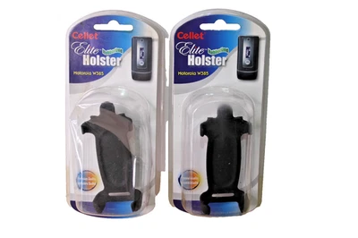 2x Black Vertical Clip Side Holster Case For Motorola W385 - Image 1 of 2
