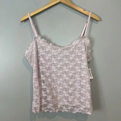 Old Navy Women's Fitted Ruffle Floral Lace Cami Top Blouse Size XL Liliac NWT - Image 1 of 4