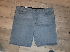 Mens Wrangler Authentics Blue Denim Jean Shorts Size 50 10ZM2CSSL - Picture 1 of 3