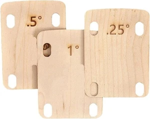 3 Stck. E-Gitarre Hals Unterlegscheiben Ahorn Platte 0,25 0,5 1 Grad Musik... - Bild 1 von 8