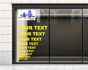 Business Info Storefront Window Vinyl Lettering Decal Custom Text - Picture 1 of 24