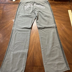 Y2K Juicy Couture graue Jogginghose ausgestellt Größe L hergestellt in den USA gestreift  - Bild 1 von 9