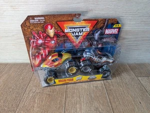 Monster Jam Monster Trucks Confezione da 2 Marvel Iron Man vs War Machine Monster Truck - Foto 1 di 2