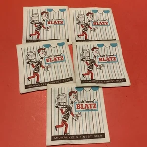 DE COLECCIÓN 5 SERVILLETAS DE CERVEZA BLATZ ANTIGUAS-sin usar-SERVILLETAS DE TABERNA DE BAR MILWAUKEE WISCONSIN - Imagen 1 de 4