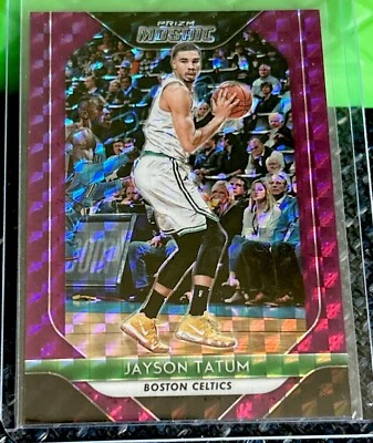 Jayson Tatum 2018-19 Prizm #39 Purple Mosaic Parallel 2nd Year Celtics USA ☘️ - Image 1 of 4