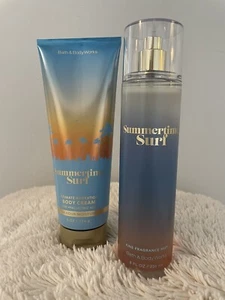 Bath and Body Works Body Cream & Fragrance Mist 8 oz Summertime Surf - New - Picture 1 of 2