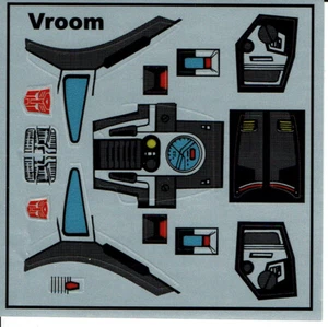 TRANSFORMERS GENERATION 1, G1 AUTOBOT VROOM REPRO ETIKETTEN / AUFKLEBER - Bild 1 von 1