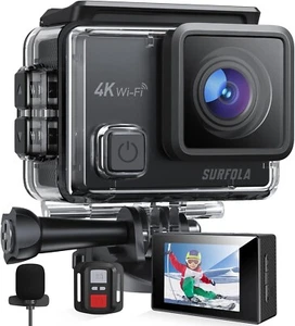 Surfola SF230 Action Camera - 4K/30FPS 20MP EIS Anti Shake WiFi PC Camera - Picture 1 of 7