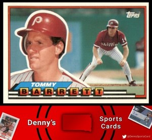 1989 Topps Big #177 Tommy Barrett Philadelphia Phillies Baseball Card