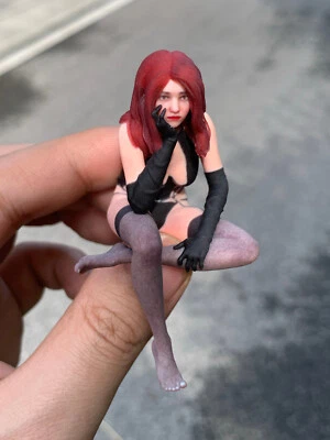 1/12 1/16 1/18 Scene Prop Red Haired Black Haired Girl Miniature Stereoscopic - Image 1 of 4