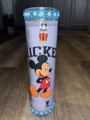 Сделанная свеча покрытая все в Микки и Минни-Маус фиолетовая свеча 🕯️ - Изображение 1 из 3